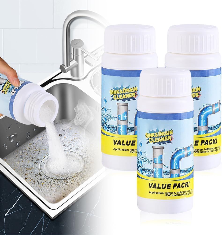 Generic 3PCS Wild Tornado Pipe Dredge bottle being poured for quick unclogging.