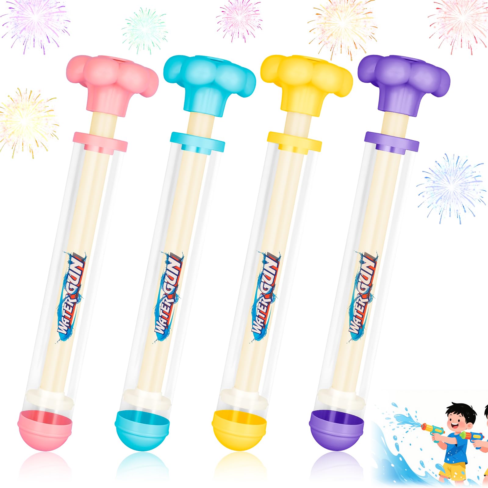 Generic 4pack fireworks water gun sprays dazzling water fireworks for outdoor parties.