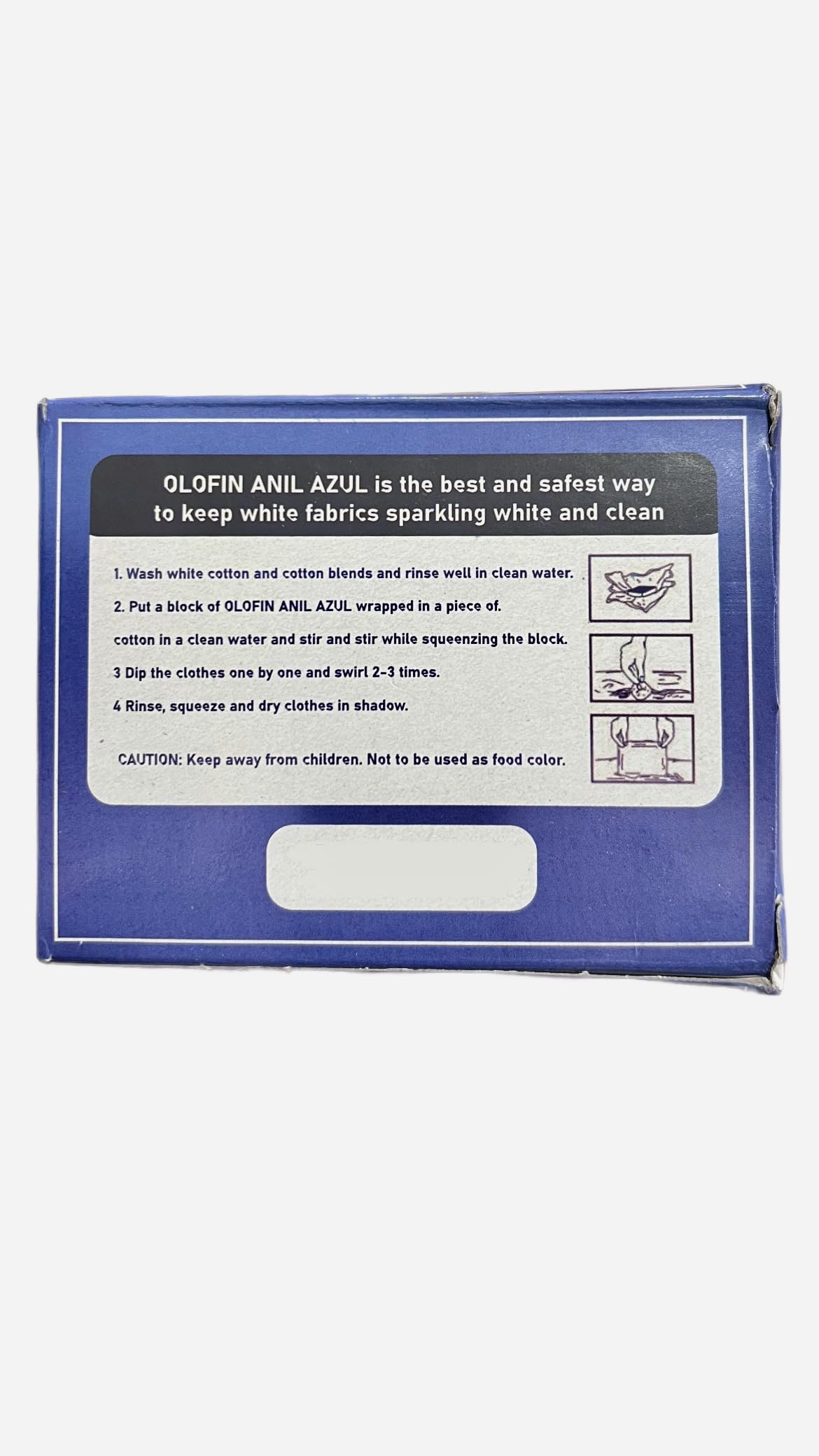 Generic Blue Squares Whitener used in bath ritual to bring calm and purification.