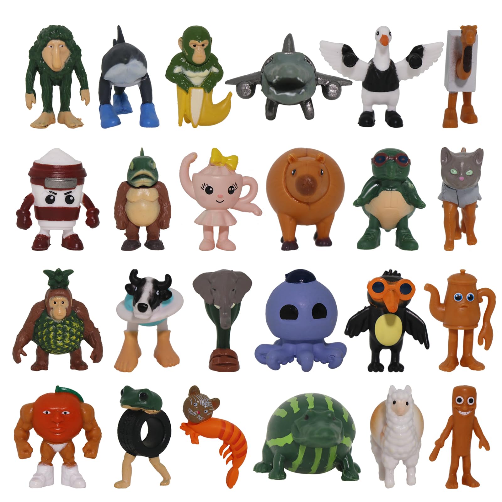 Generic Brainrot Italian action figures set for desk display and playful inspiration.