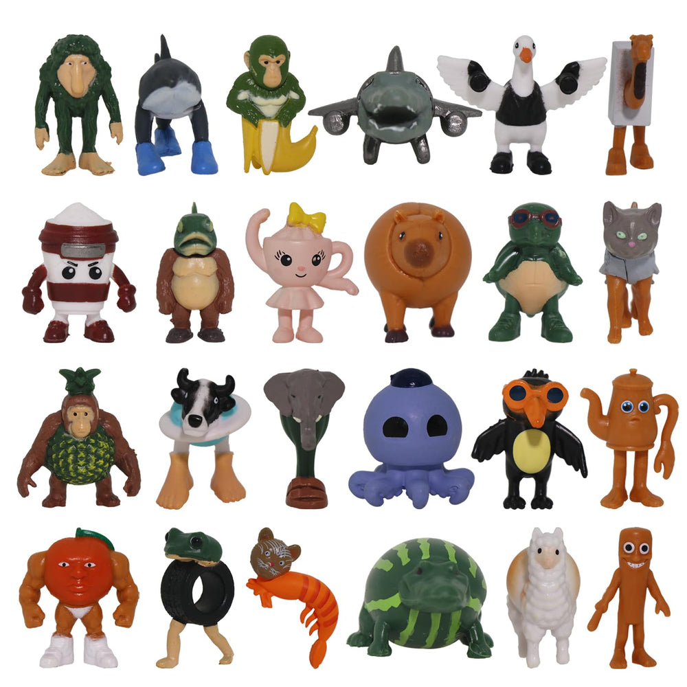 Generic Brainrot Italian action figures set for desk display and playful inspiration.