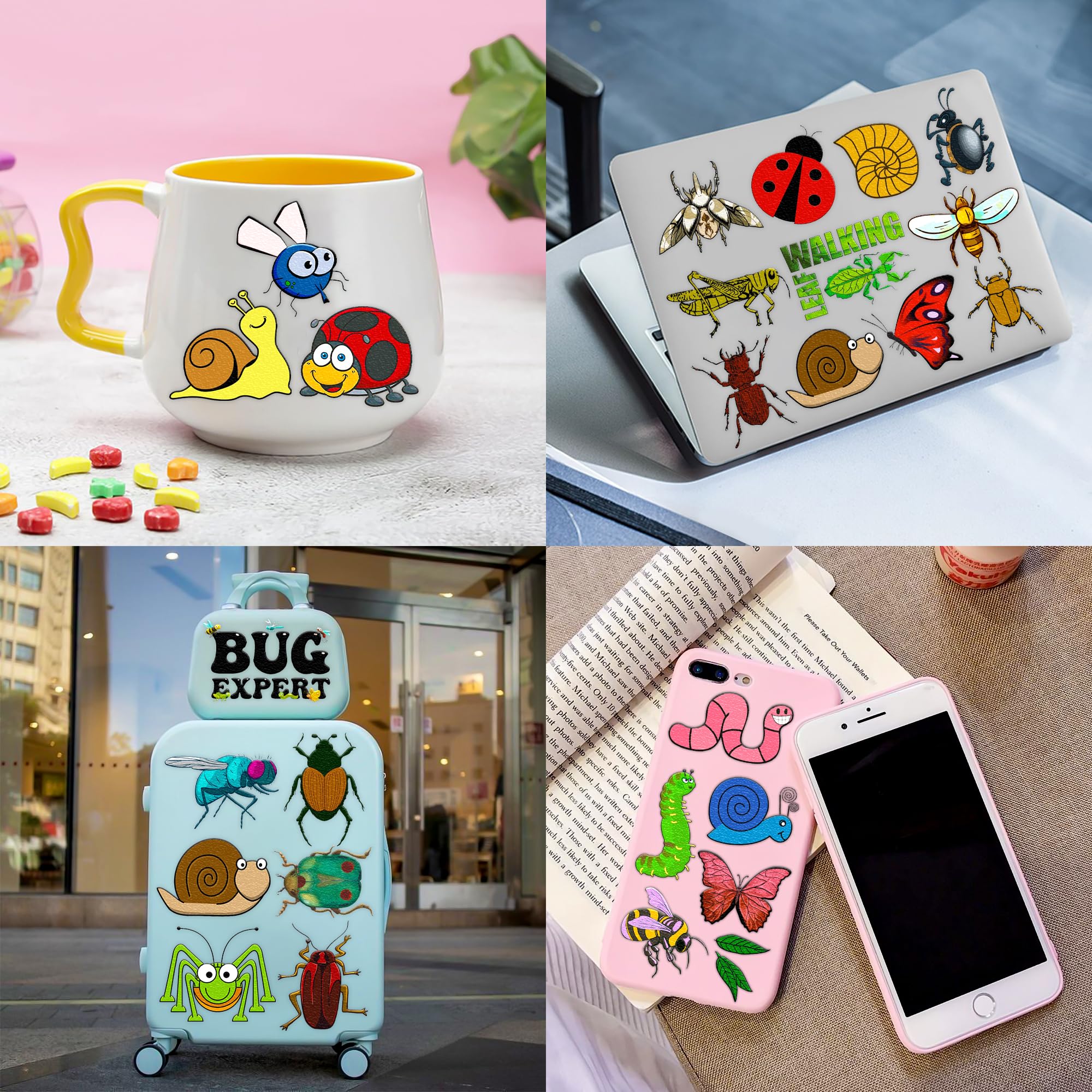 Generic Bug Tattoos grasshopper sheet for kids, outdoor-themed crafts and party treats.
