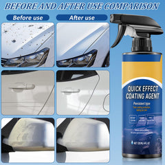 Generic car coating spray instantly reduces light scratches and boosts gloss.
