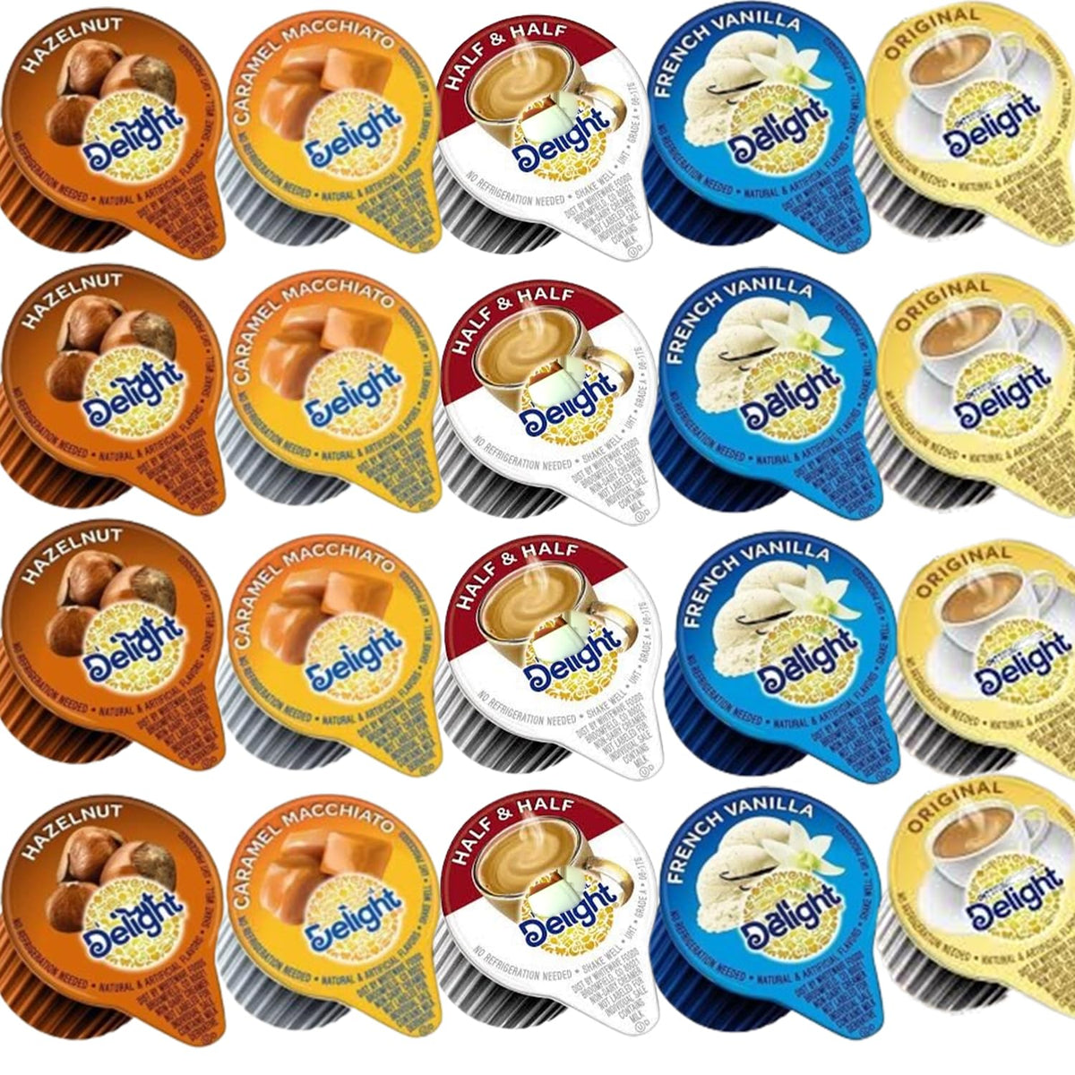 Generic Coffee Creamer Singles Variety Pack box ideal for offices and home coffee bars.