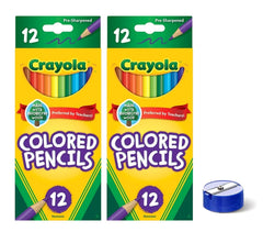 Generic colored pencils 24-pack with assorted colors for school projects and art