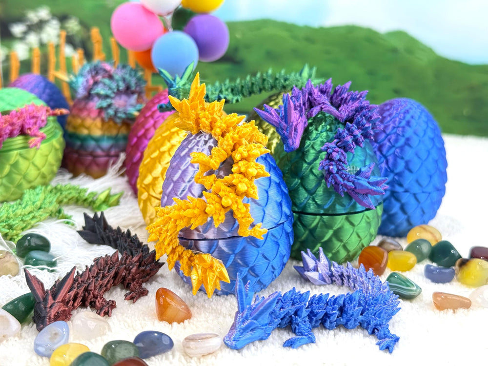 Generic Easter desk decor: dragon eggs add magical seasonal charm.