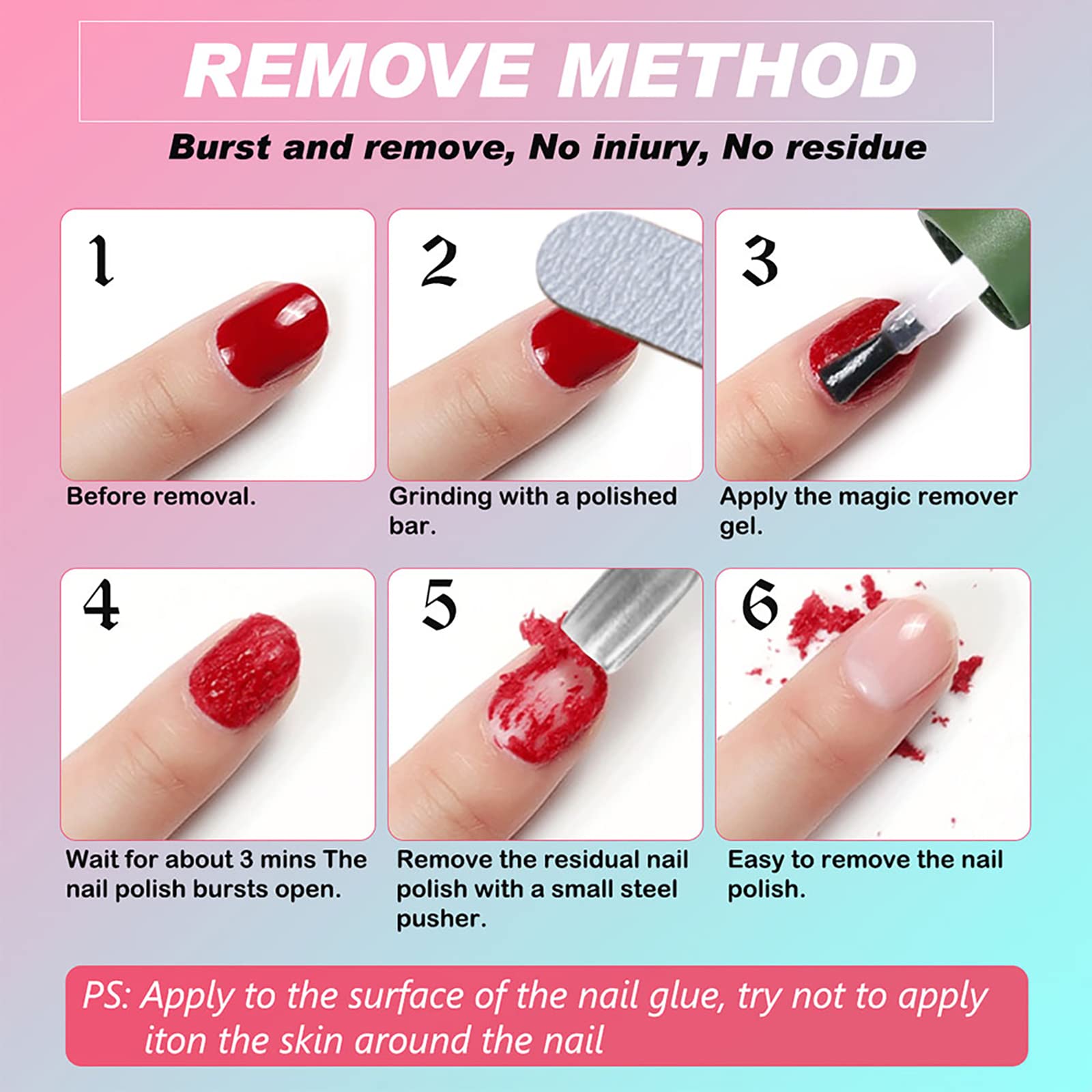 Generic Gel Nail Polish Remover No Odor formula, gentle on nails.