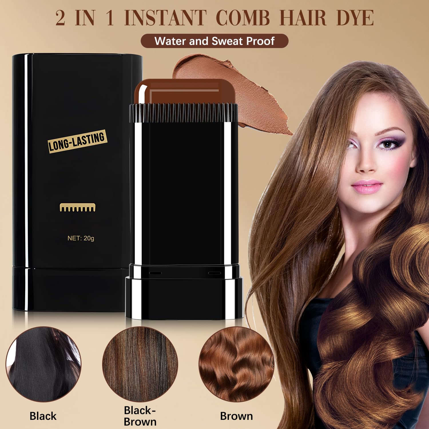 Generic Hair Color Stick Safe Formula emphasizes gentle coloring for sensitive scalps