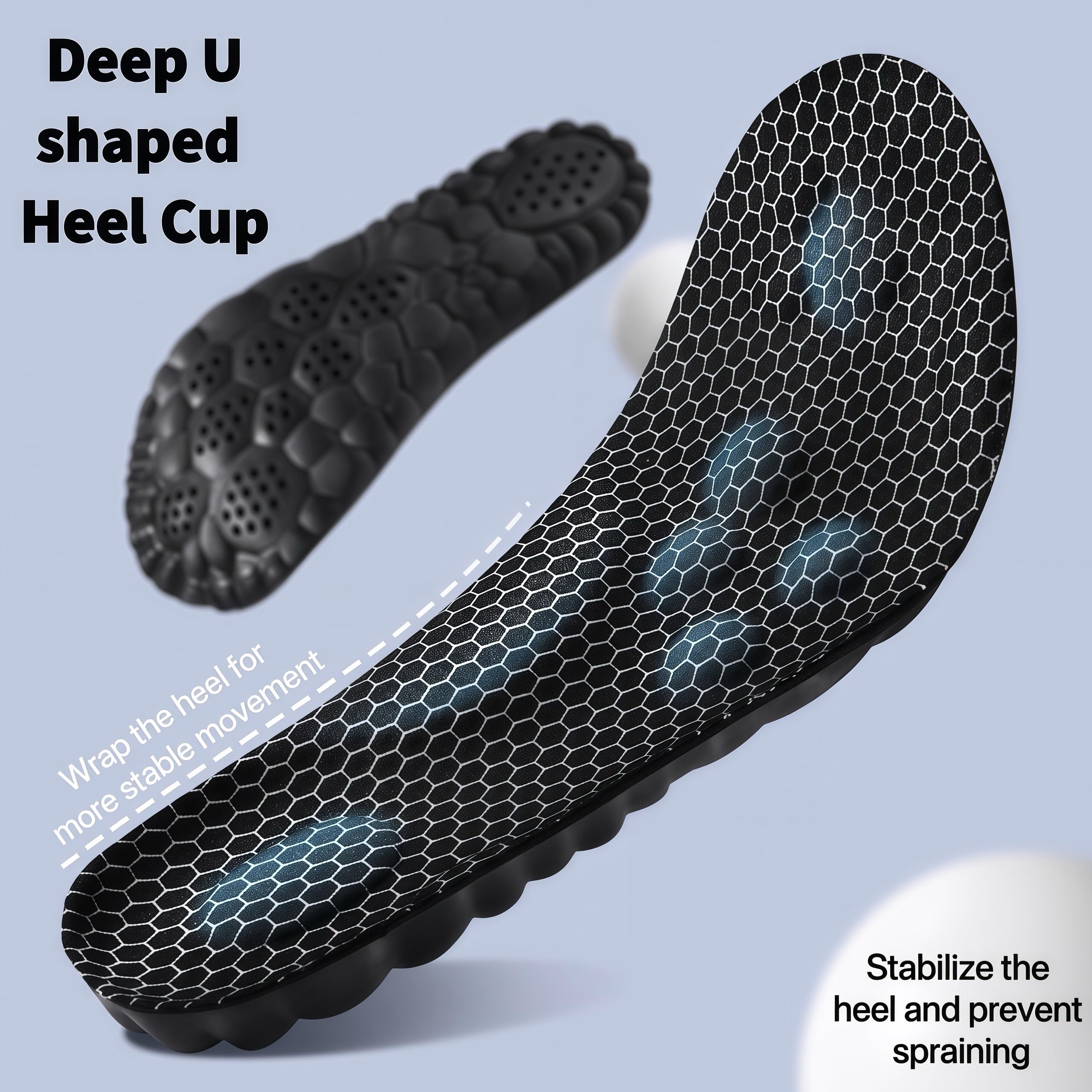Generic Insoles cut-to-fit guidance lines indicate easy trimming for any shoe.