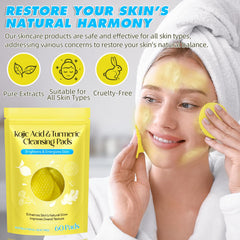 Generic Kojic Turmeric cleansing pad close-up showing soft texture for gentle exfoliation