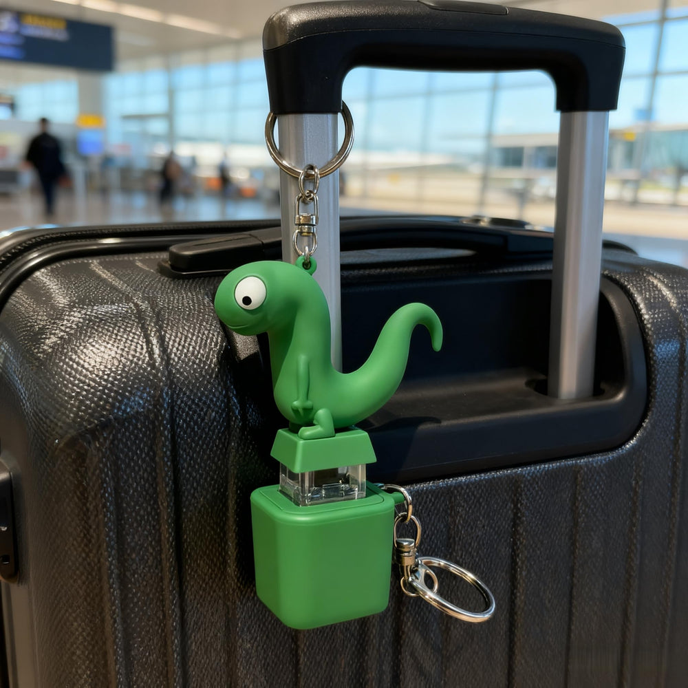 Generic Lizard Button Keychain one-press sound reveals playful effects.