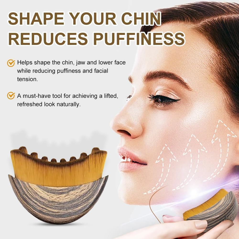 Generic Lymphatic Contour Brush close-up of ultra-soft bristles gliding on skin.