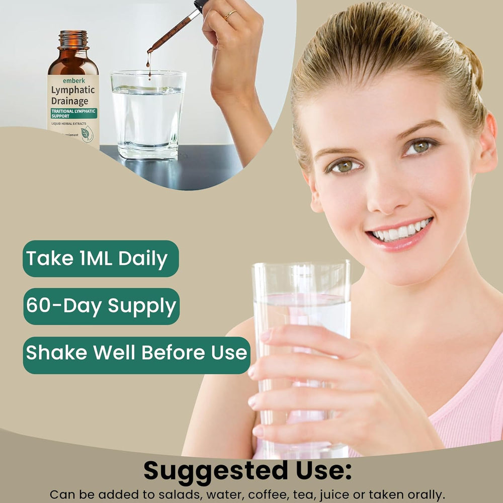 Generic Lymphatic Drainage Drops product on a clean surface.