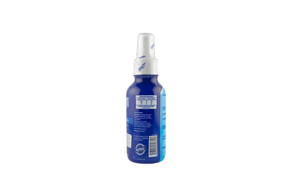 Generic Micro-dacyn spray mist being applied to irritated skin