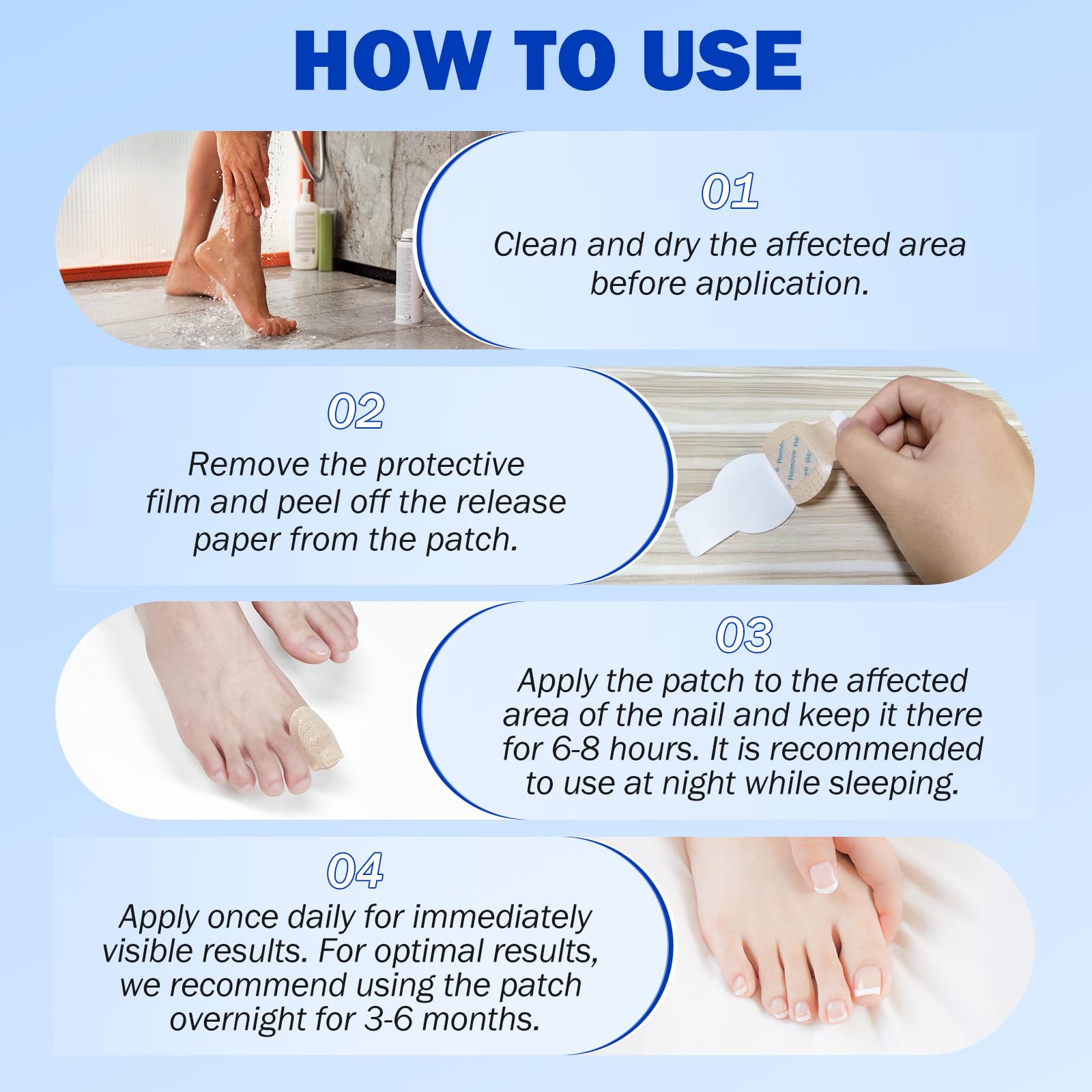 Generic Nail Patches night-time care for texture improvement