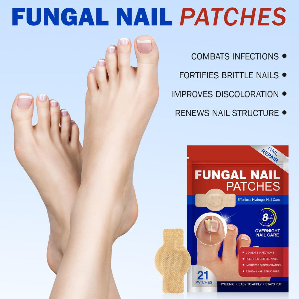 Generic Nail Patches toe nail application step on clean nails