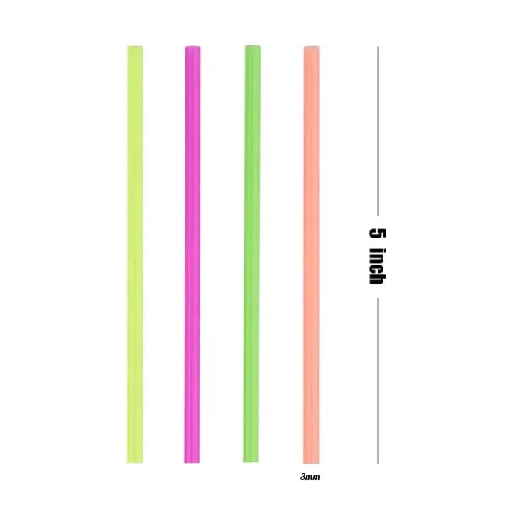 Generic Neon Mini Sip Straws cocktail stir promotes versatile home bar use