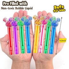 Generic Glitter Bubble Wands in a 24-pack for party favors and celebrations.