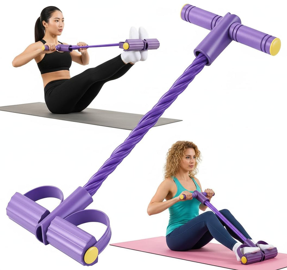 Generic pedal resistance band with handles for full-body toning and convenient home workouts.