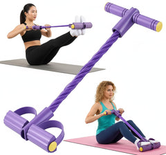 Generic pedal resistance band with handles for full-body toning and convenient home workouts.