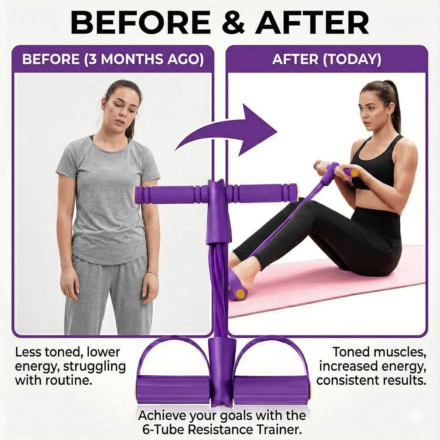 Generic portable fitness gear is lightweight and easy to store for home or travel.
