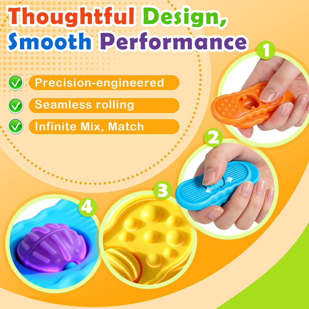Generic Sensory Slider Stones top plates close-up shows harmonized textures for subtle relief