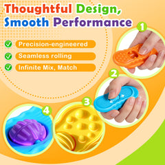 Generic Sensory Slider Stones top plates close-up shows harmonized textures for subtle relief