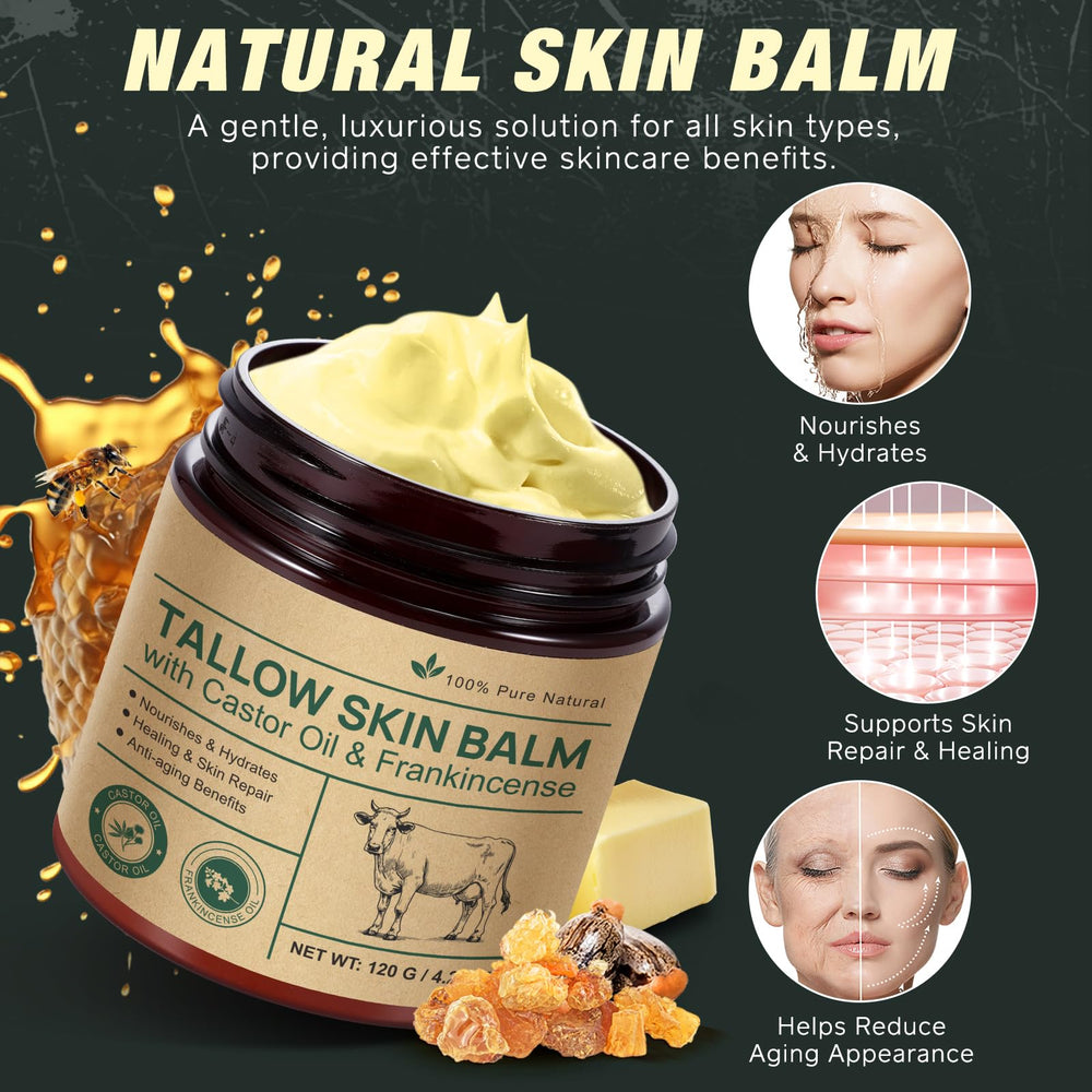 Generic Whipped tallow honey balm with castor oil for quick absorption