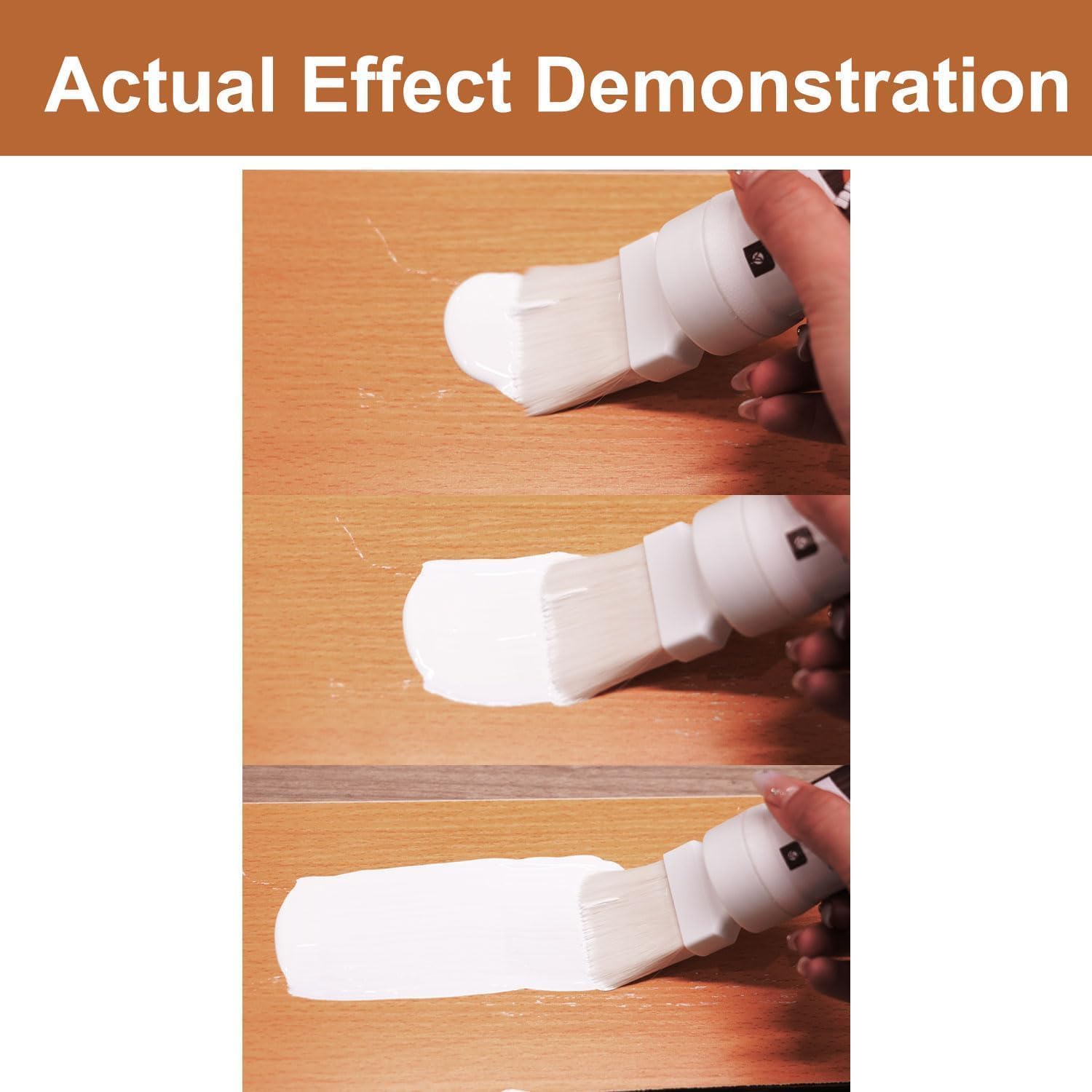 Generic white touch-up paint bottle with brush cap for quick fixes.
