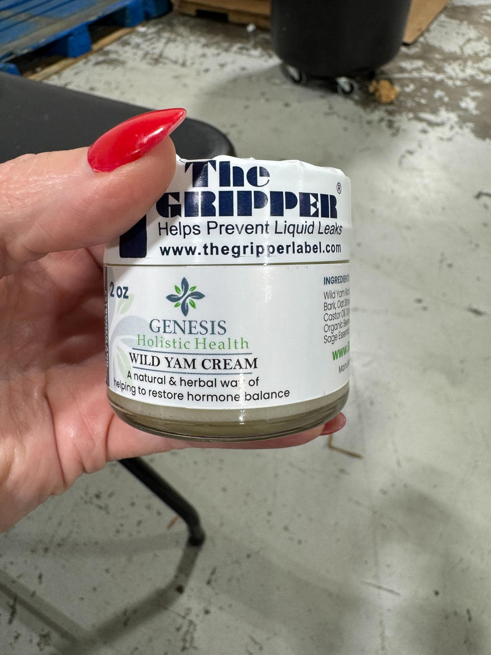 Front packaging of Genesis Wild Yam Root Cream highlights USA-made, paraben-free formula.