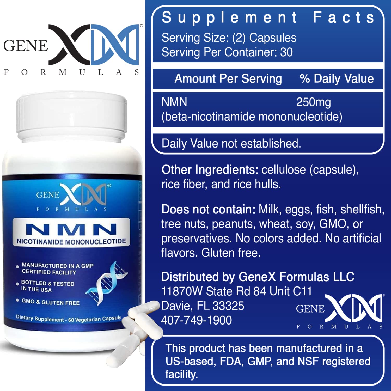 Genex NMN COA document demonstrating quality and transparency.