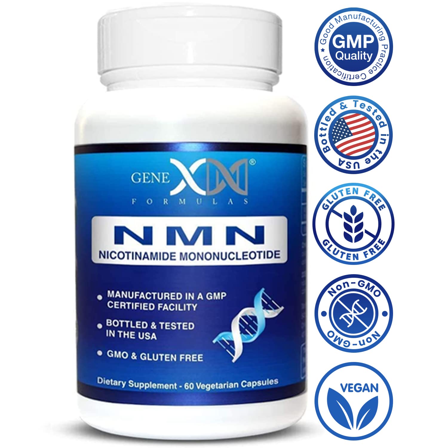 Genex NMN label detail with essential information.