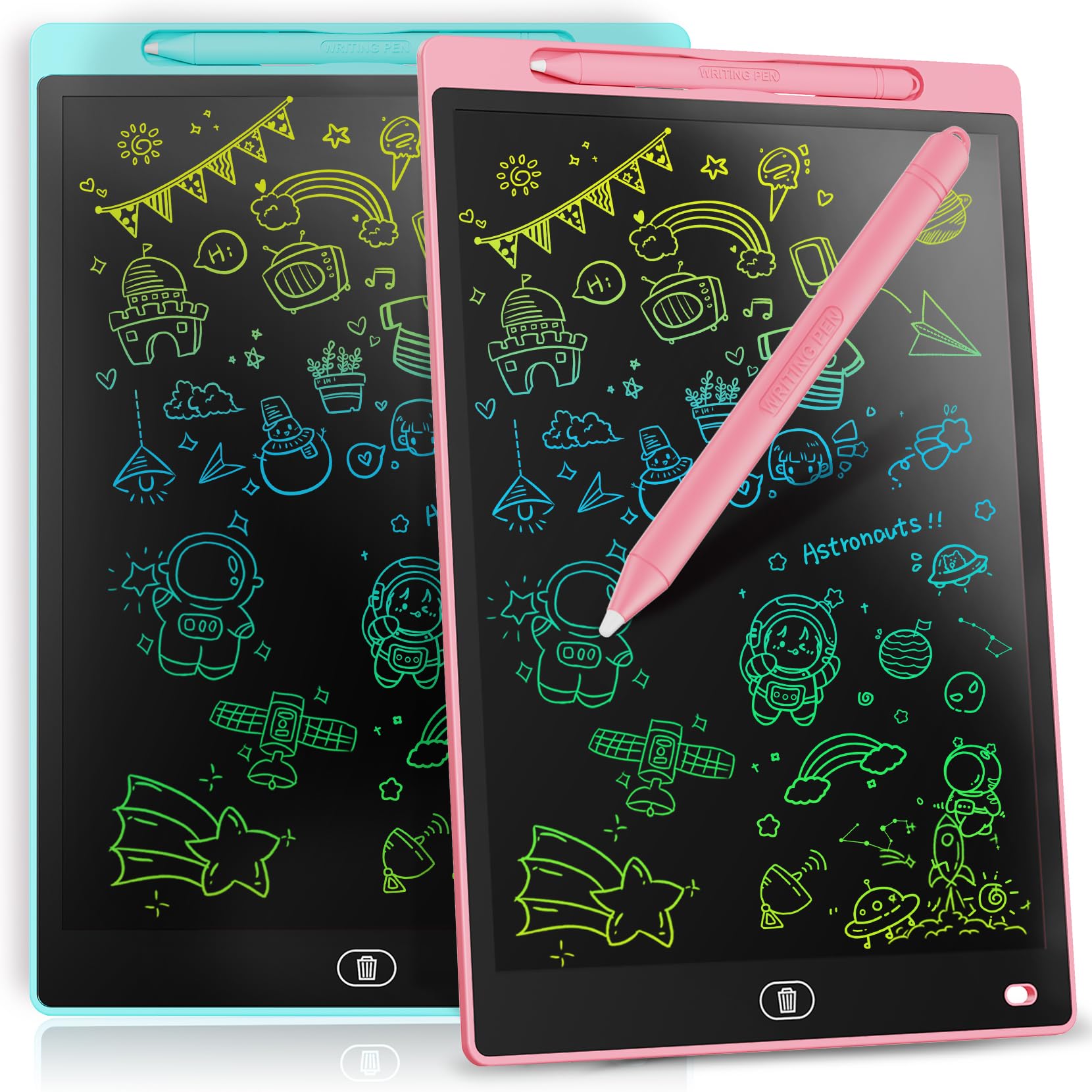 Genialba LCD writing tablet with 8.5-inch colorful screen for kids' drawings.
