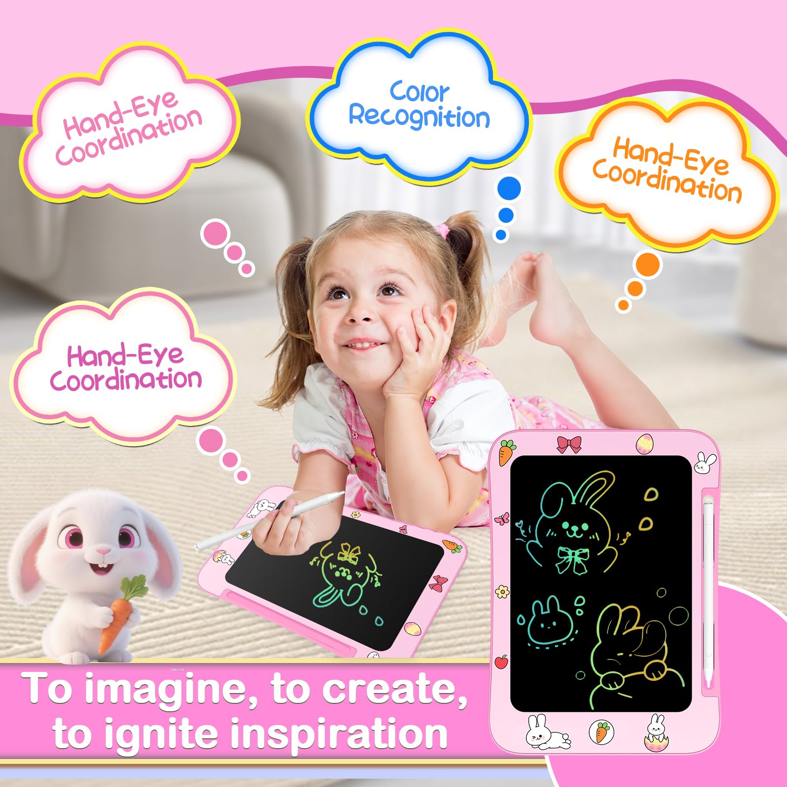 Genialba no blue light LCD tablet protects eyes during long sessions.