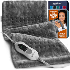 Geniani electric heating pad wrapped around the back for full-coverage warmth