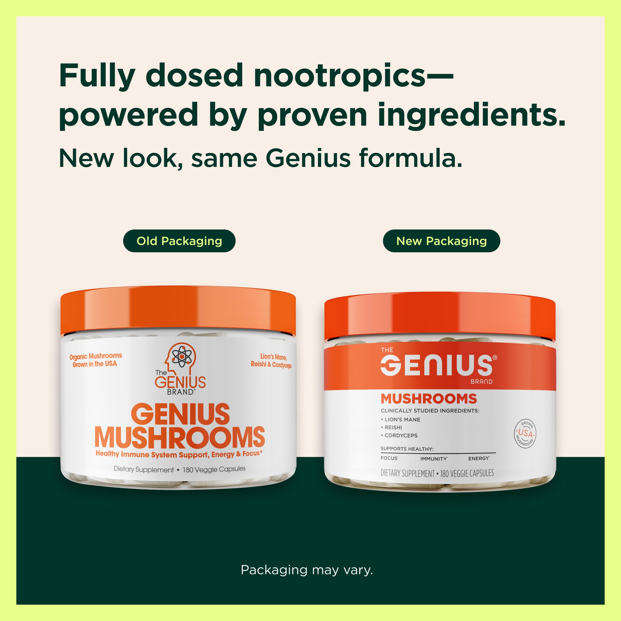 US-grown facility image emphasizing quality and purity for Genius Brand.