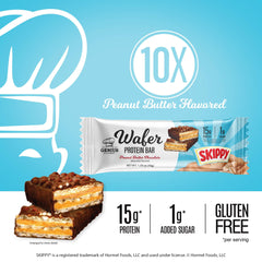 Genius Gourmet SKIPPY bar contains only 1g sugar and zero added sugar