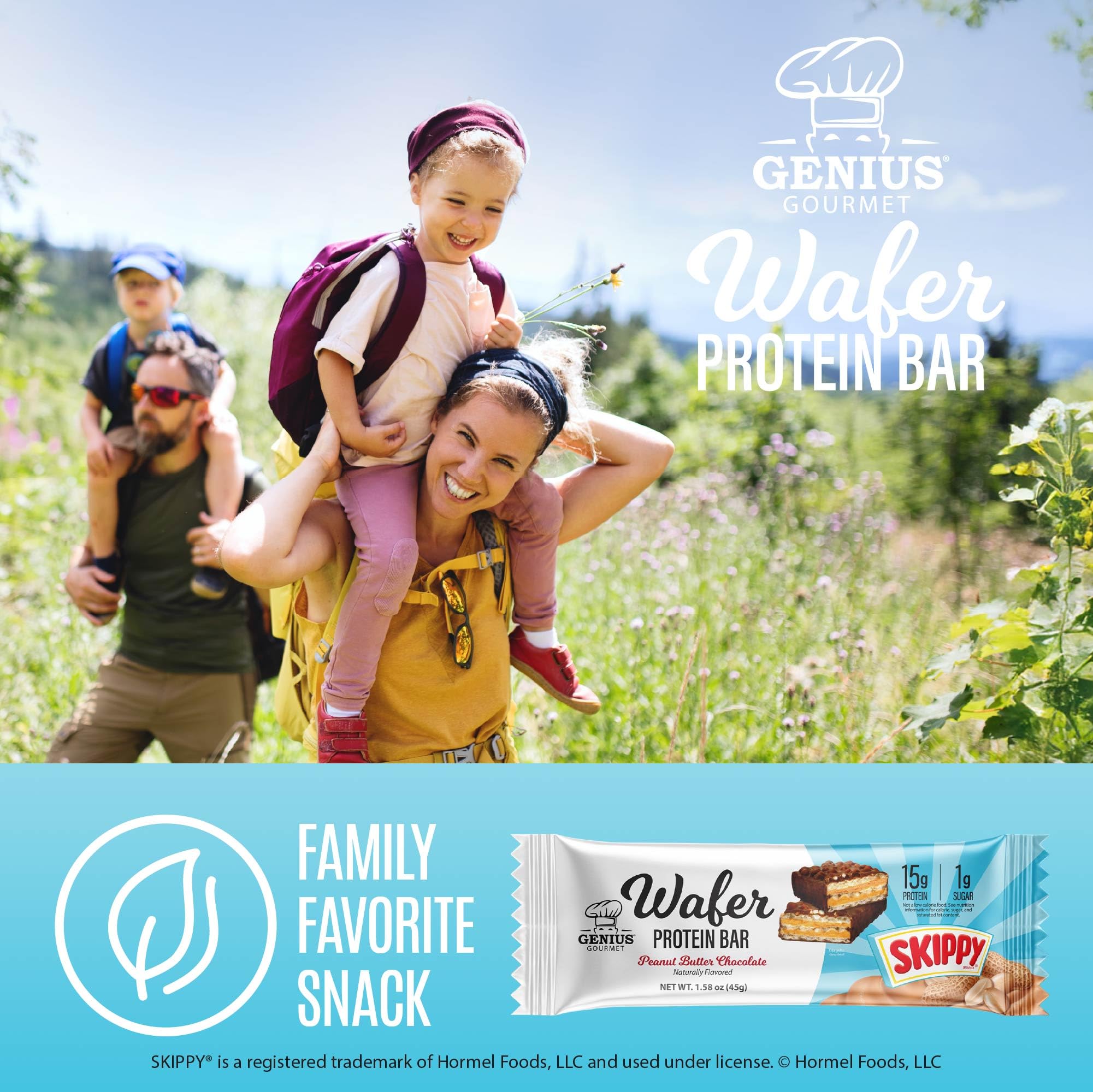 Genius Gourmet SKIPPY individually wrapped bars ideal for gym bags