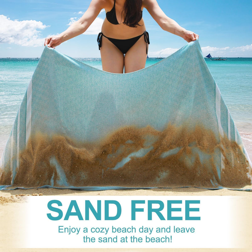 Genovega towel doubles as blanket or cover-up.