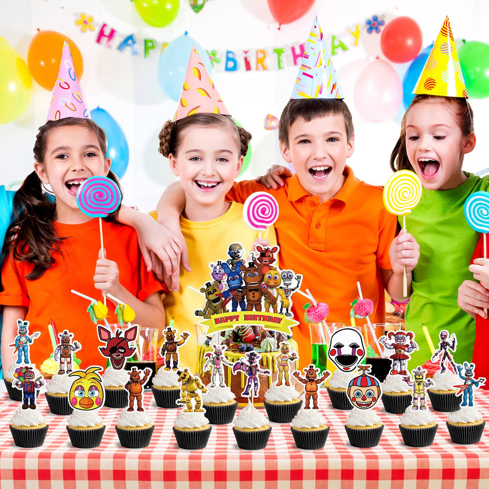 Genshii Freddy's toppers suit FNAF parties, birthdays, baby showers