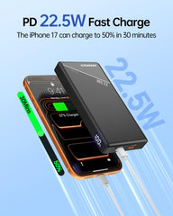 GENSROCK 22.5W PD fast charging USB-C port for rapid top-ups.