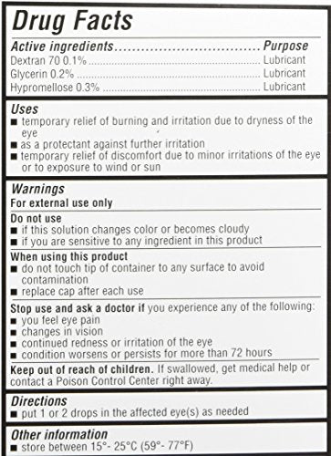 Genteal Tears bottle displays Polyquad preservative for gentle protection.
