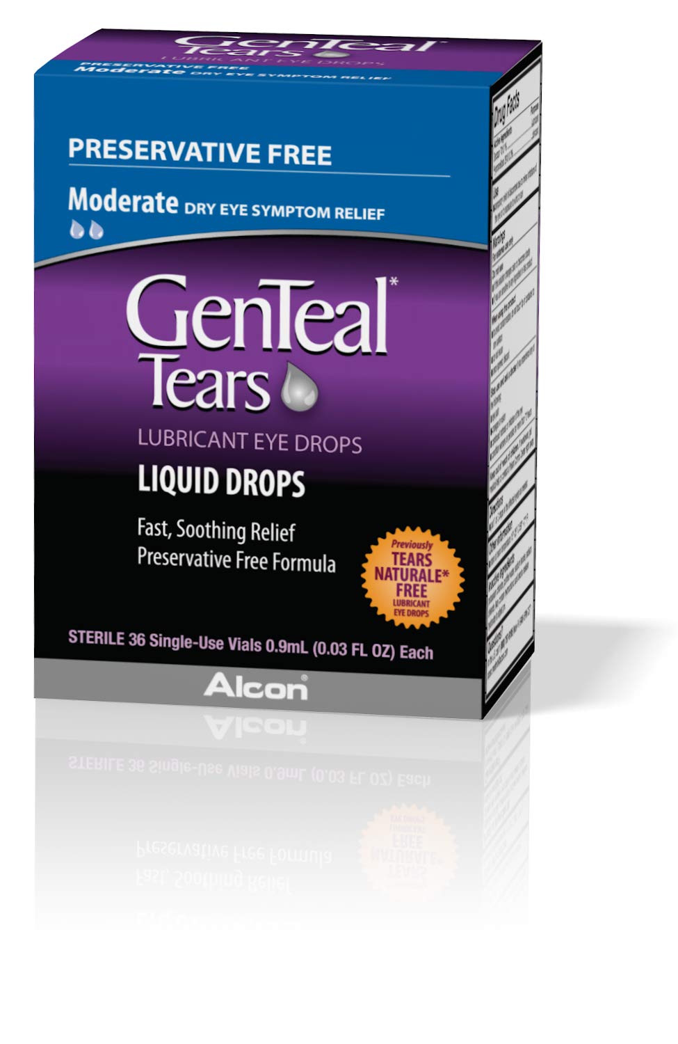 Single-use GenTeal Tears vials shown for quick, clean application