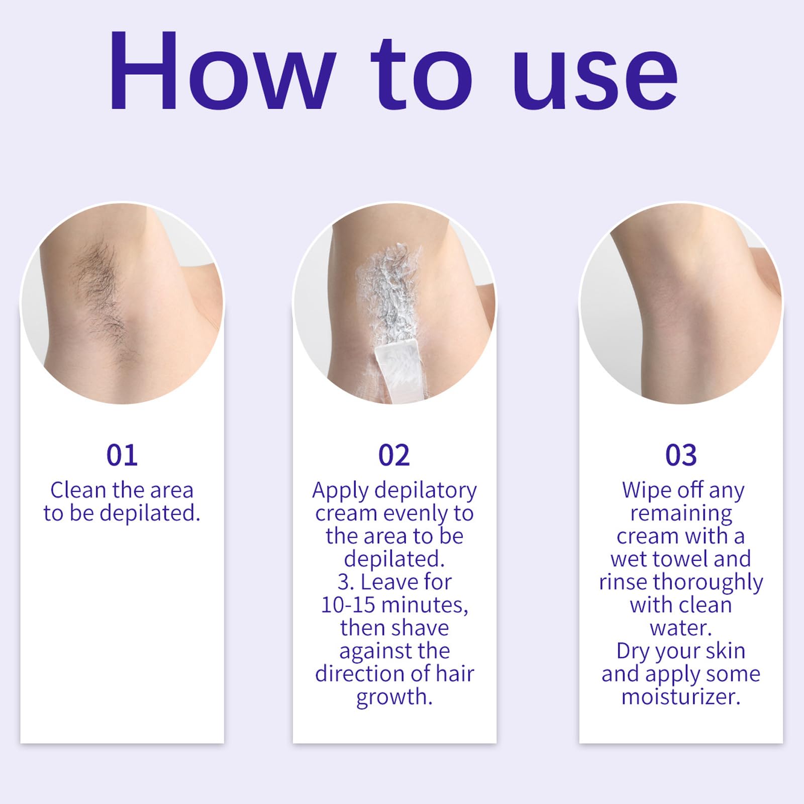 Aloe vera infusion in gentle body hair removal cream for soothing skin