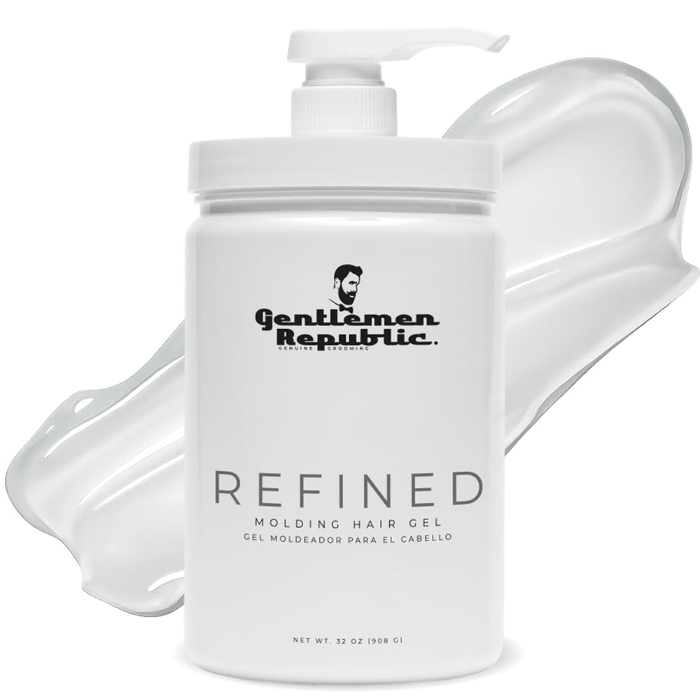 Gentlemen Republic Refined Gel pump enables long-lasting hold for sleek styles.