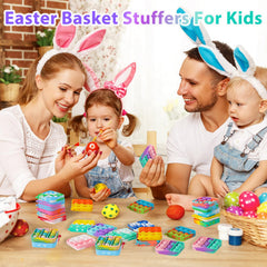 Genuvi colorful pop keychains for Easter baskets and party favors