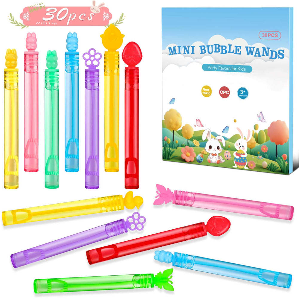 Genuvi Easter bubble wands bulk pack ready for classroom and party gifts.