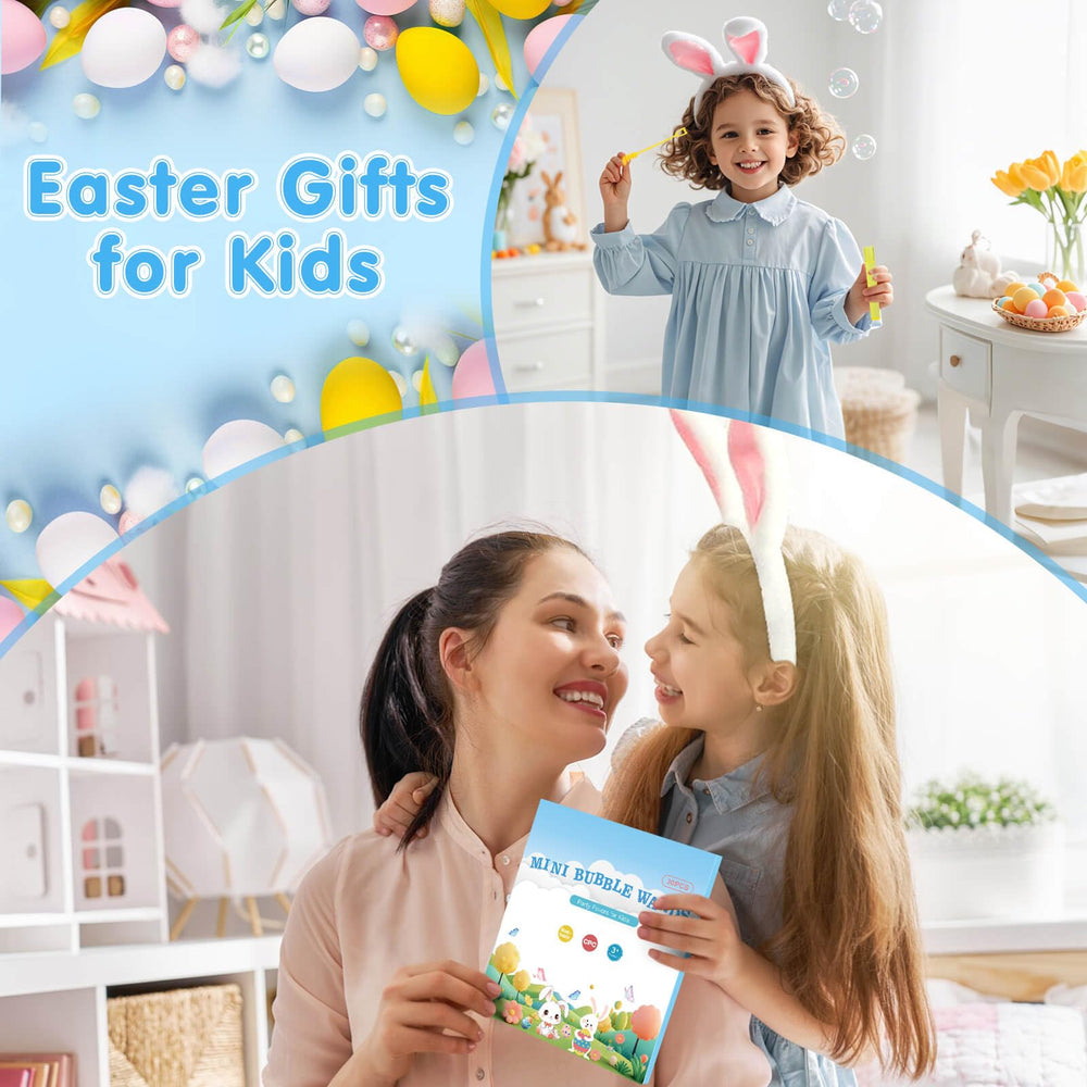 Genuvi Easter egg fillers with bubbles brighten egg hunts.