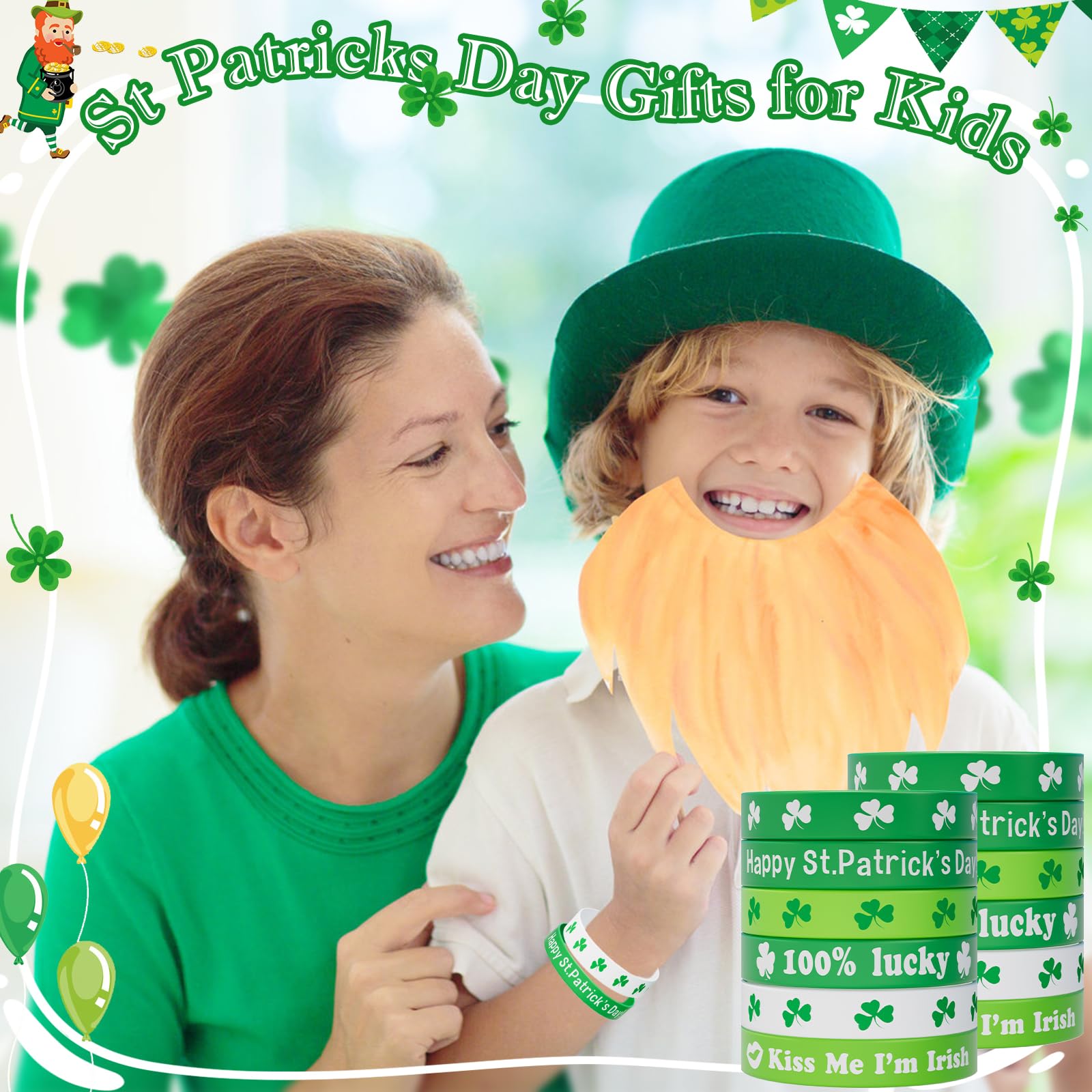 Genuvi irish-wristbands add seasonal flair for celebrations and gift exchanges.