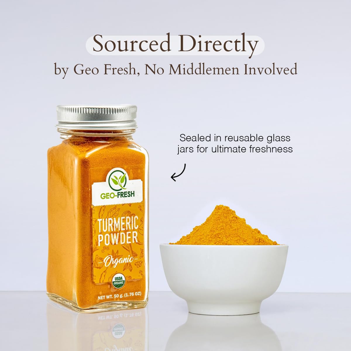 Geo-Fresh Organic Turmeric Face Mask powder for DIY skincare